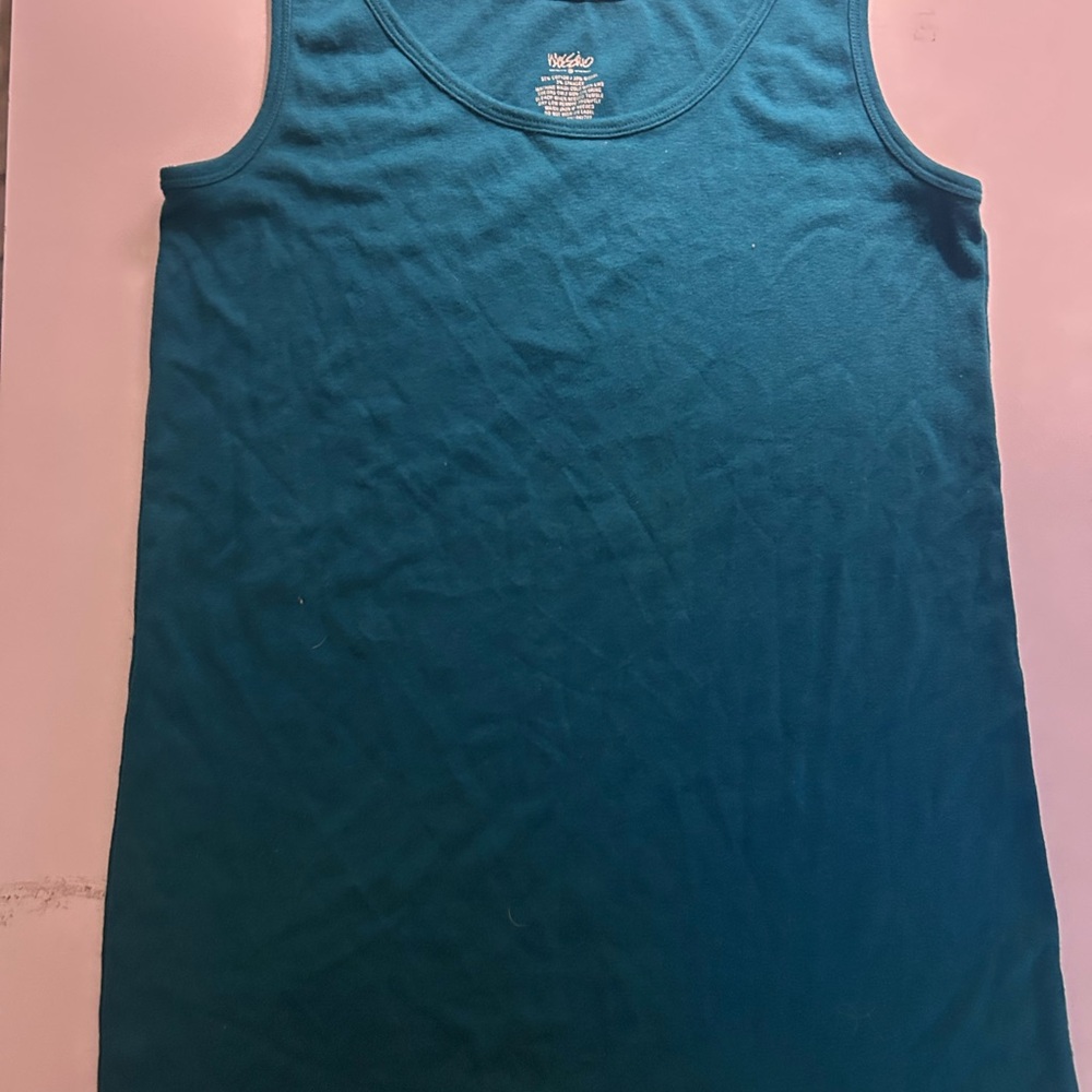 Hanes Blue Tank Top Classic Sleeveless Style